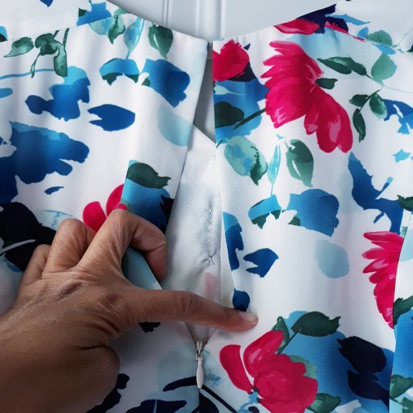 Adelyn Rae White Floral Maxi Dress Flutter Sleeves - Picture 7 of 13